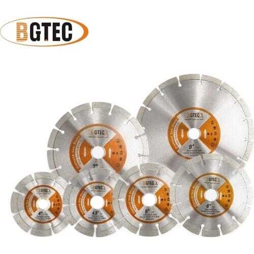 BGTEC 1pc 105mm 115mm 125mm 150mm 180mm 230mm Diamond Hot Pressed Segmented Saw Blade Granite Marble Concrete Cutting Disc