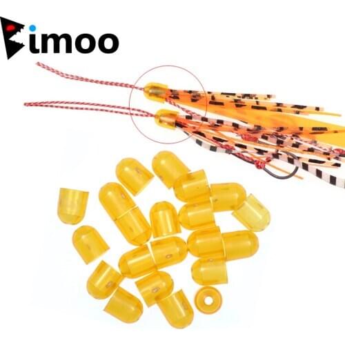 Bimo 50PCS Orange Saltwater Fishing Cylindrical Slide Parts Snapper Silicone Skirts Rubber Tie Fixed Cover Lure Accessories
