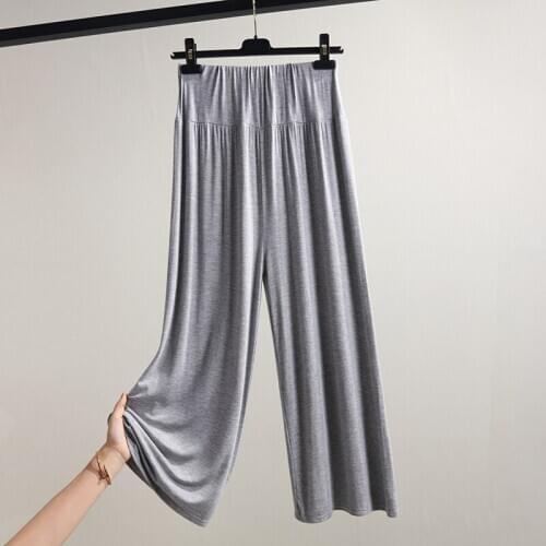 Fashion Women Pleated Pants 2019 summer new Casual High waist pants Female Solid color Loose Wide Leg Pants women