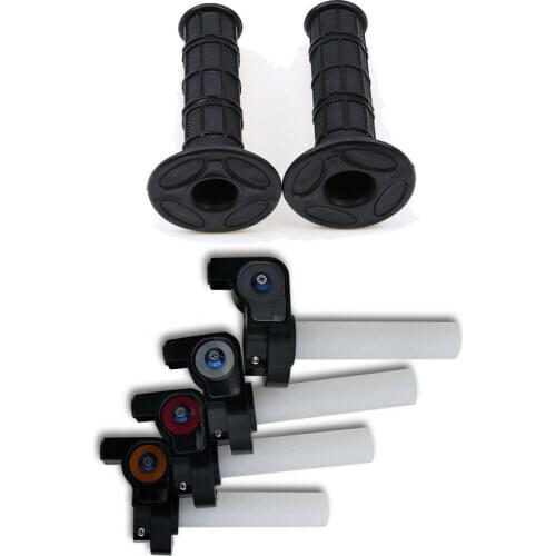 Quarter Twist Throttle Housing Accelerater + Hand Grip For 22mm 7/8' Motorcycle