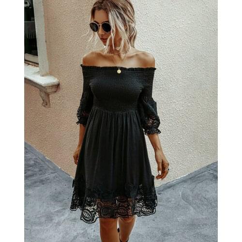 Long Simple Casual Solid Hollow Out Solid Cotton Holiday Style High Waist Fashion Summer Dresses NEW Vestidos