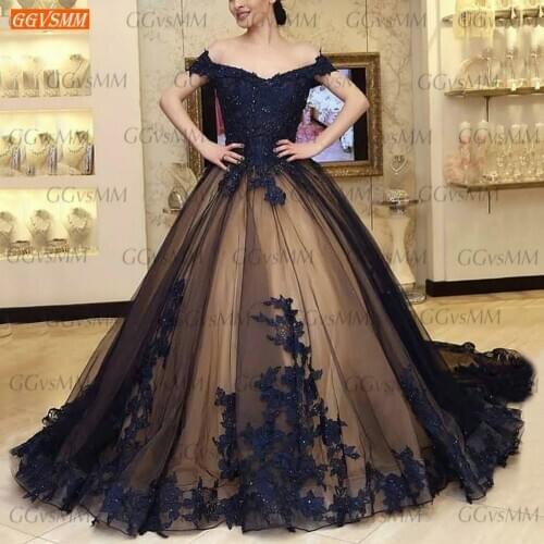 Elegant Prom Gowns Long Lace Up Appliqued Tulle Ball Gown Women Prom Dresses Party Customized High Quality 2020 Vestidos De Gala
