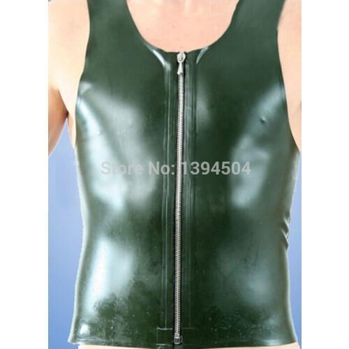 Hot sexy hot lingerie Latex Men Vest Shirt sleeveless garment Uniform Clothes Maid Costume Male Short Sleeves Tops