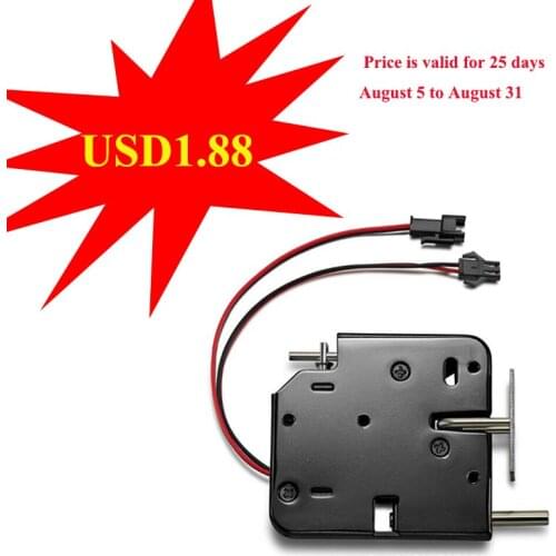 KINJOIN Mini 12V/1.5A-2A Small Solenoid Electric Lock Latch Control Cabinet Drawer Lock for DIY Project