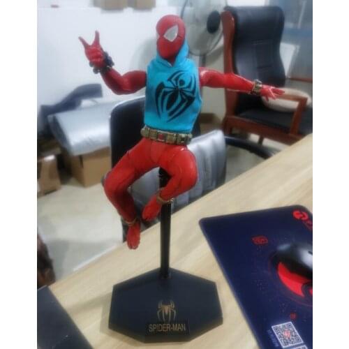 Team of Prototyping Spiderman with Frabic Cloth 1/6 Statue Action Figure Model Toys