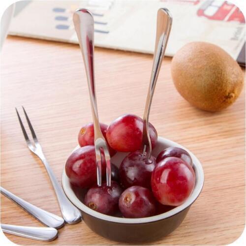 Creative Stainless Steel Fruit Fork Fashion Eco-Friendly Fork for Fruit 6 Pieces/Set