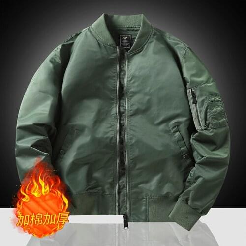 Elena Store Autumn and Winter Thickened Warm Mens Casual Jacket Bomber Jacket Baseball Uniform Coat Jacket Mens Windbreaker
