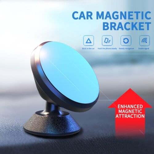 Magnetic Car Bracket 360 Degree Rotating Aluminum Alloy Bracket Car Mobile Phone Holder Bracket Mini Phone Holder Car Mounts