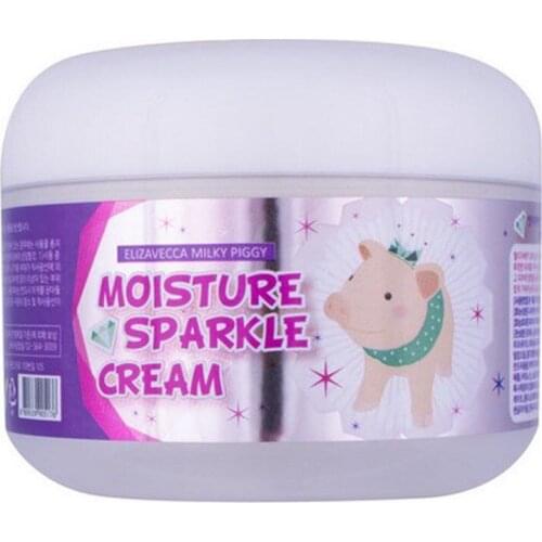 ELIZAVECCA Milky Piggy Moisture Sparkle Cream Korea Face Cream Makeup Base BB Cream Whitening Brightens Up Tone Remove FineLines