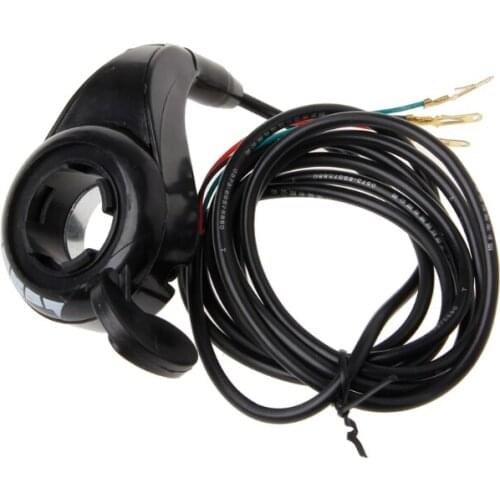 50LC 24v 36v 48v Motorcycle 7/8 Handlebar Black Thumb Throttle Electric Bike Scooter
