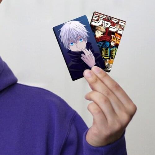 10 Pcs Anime Jujutsu Kaisen Jujutsu Kaisen Figure Cosplay Stickers Suitable for Bus Card Bank Card Card Decoration