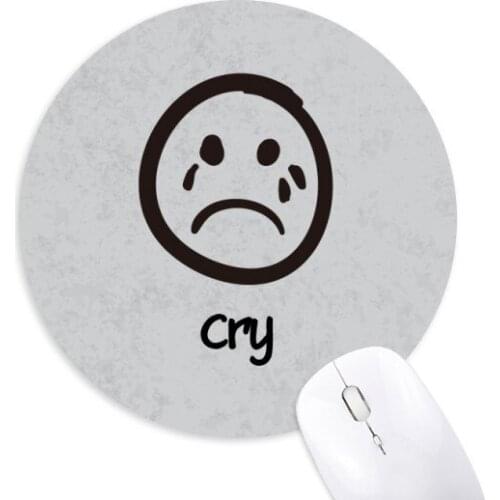 Computer Muis Padding Rubber Crying Black Cute ChAT Expression Muismat Non-Slip Mouse Pad For Macbook Xiaomi Lenovo