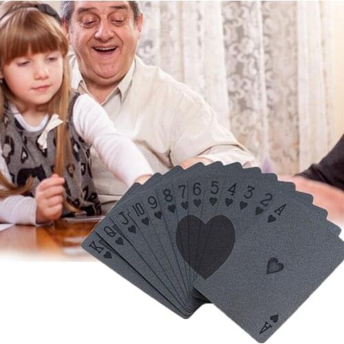 New Family Party Funny Toy Cards Creative Gold Foil Poker Waterproof Plastic Playing Cards For Family Party Funny Toy