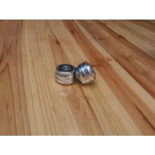 Details about 4x (silver) Aluminum feet for amp /speaker (with Rubber ring) D:33mm H:22mm