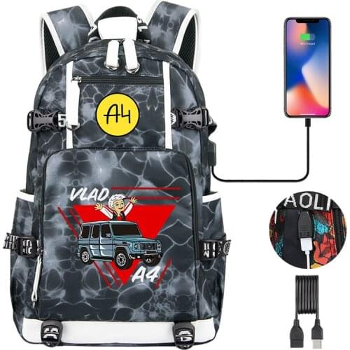 А4 мерч рюкзак 2021 New Fashion Merch A4 Gelik Print Childrens Backpack Girl Boy School Bags USB Charging Men Women Travel Bag