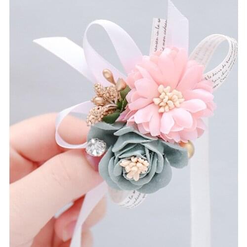 Super Fairy Small Fresh Girlfriends Bracelet Wrist Flower Bridesmaid Flower Dance Party Event Класічны Wrist Corsage