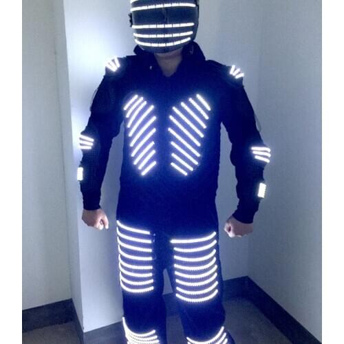 LED luminous performance clothing Nightclub party barprops cosplay costume adult luminous clothes bar wine service