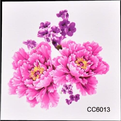 3 Pcs Temporary Tattoos Stickers Flowers Foot shoulder Tattoo 6*6cm Waterproof Lady Women Beauty on Body Art