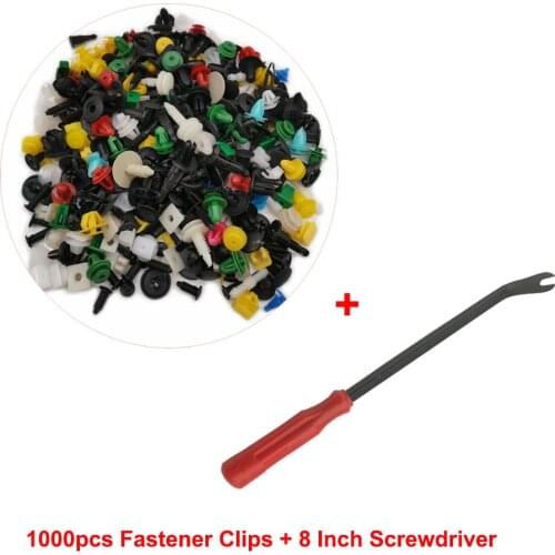 1000pcs Plastic Screw Car Dash Rivet Clips Door Panel Tool Trim Installer Screwdriver Removal Tools Auto Fastener Clip Set