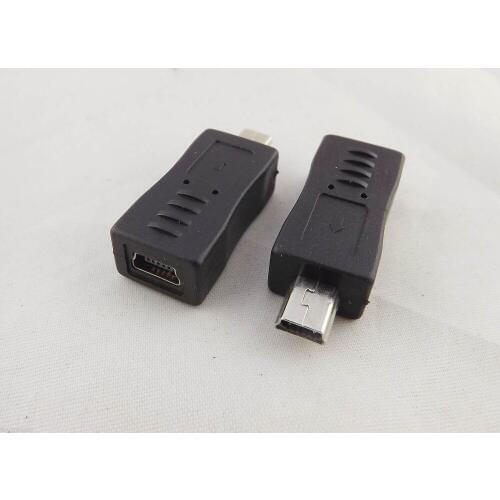 1Pcs Mini USB 5 Pin Male To Female Jack M/F Extension Converter Adapter Connector