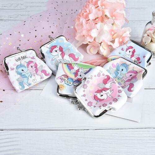 1PC Fashion Coin Bag Women Unicorn Flamingo Coin Purse Cartoon Pattern Cute Lovely Small Bag Clutch Wallet Zero Wallet