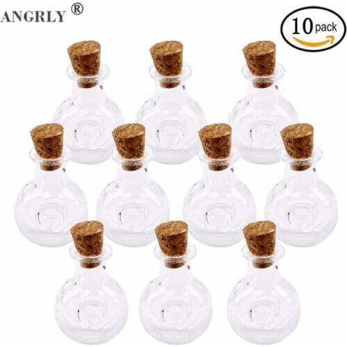 10 Pcs Wish Bottles Tiny Small Empty Clear Cork Glass Bottles Vials For Wedding Holiday Decoration Christmas Gifts Manual Supply
