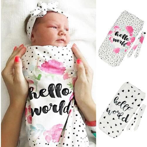 2020 newborn receiving blankets Newborn Baby Blanket Swaddle Print Sleeping Bag Sleep Sack Stroller Wrap girl Wrap clothes