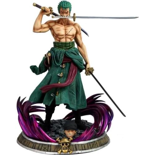 25cm Anime One Piece ZORO Statue Action Figure GK Roronoa Zoro PVC Figurine Collectible Model Toys