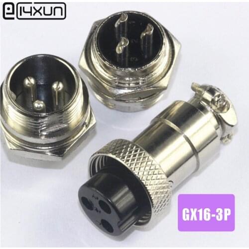 5sets GX16 GX16-3 3P 3Pin 16mm Male&Female Wire Panel Connector plug Circular Aviation Connector Socket Plug