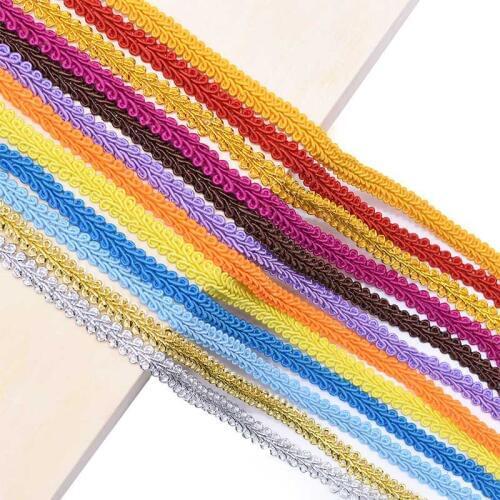 5M/Lot Trim Sewing Lace Colorful Centipede Braided Lace Ribbons Clothes Curve Lace Accessories Handmade Craft Home Party Decor