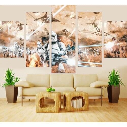 5 Panel Canvas Art Wall Decor American Style Movie Poster Modern Decoration Home Framework Bedroom Modurn Print Pictures