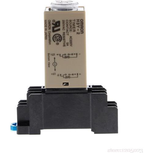 AC 220V H3Y-2 Power On Time Delay Relay Solid State Timer 1.0~30 Min Socket Base