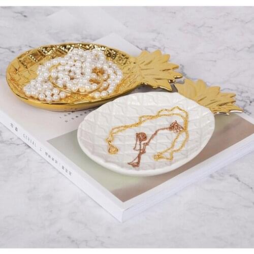 Pineapple Ceramic Storage Tray Pineapple Jewelry Pallet Food Pallet Dry Fruit Plate Home Decoration Plate