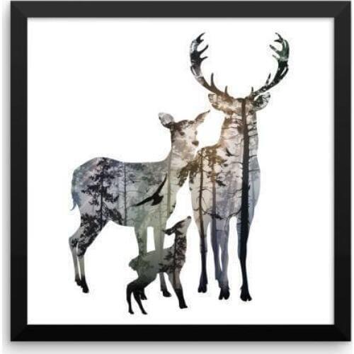 Free shipping/HX-052 1 Pcs Modern Aminals elk Paintings Prints on Canvas Creative Deers Wall art for sitting Room Decor