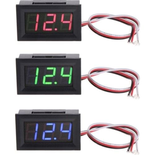 N80B Mini Voltmeter Tester Digital Voltage Test Battery DC 0-40V Red/Blue/Green Auto Car