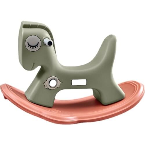 YL Childrens Rocking Horse Luge Two-in-One Baby Trojan Baby One-Year-Old Birthday Gift Kiddie Ride Toy