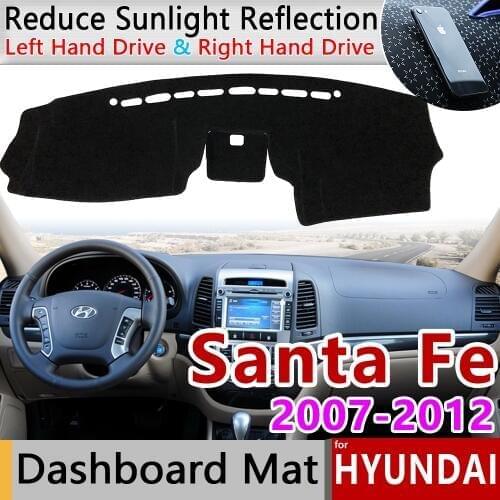 For Hyundai Santa Fe 2007 2008 2009 2010 2011 2012 CM Anti-Slip Mat Dashboard Cover Pad Sunshade Dashmat Protect Car Accessories