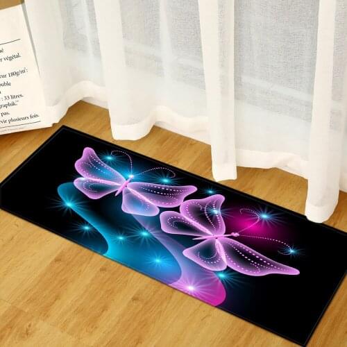 Dream Purple Butterfly pattern Carpets for Living room Bedroom Area Rugs Child Room Play Rug Cartoon 3D Printing Kids Game Mats