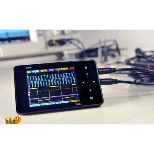 DSO202/DS202 Pocket Oscilloscope 3-inch Color Screen Touch Key Dual Channel Open Source