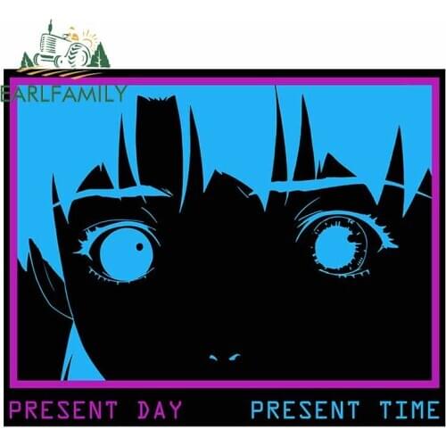 EARLFAMILY 13cm x 10.5cm for Anime Sunscreen Car Stickers Vinyl material Fine Decal Windshield Occlusion Scratch For JDM SUV RV