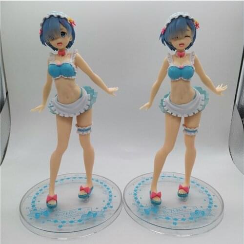 Anime RE: ZERO - Starting Life In Another World Action Figures Rem Maid Swimwear PVC Model Toy Collect Ornaments