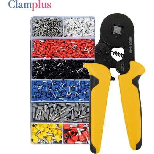HSC8 6-4A Wire connector crimper Crimp Plier Kit Crimping Tools For Tube Terminals + Wire Stripper Crimping Pliers Set
