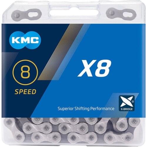 KMC 8 Speed Bicycle Chain Z8.3 X8 MTB Road Bike Z X Bridge Chain Trekking Commuting Cycle W/ Original MissingLinks Connectors