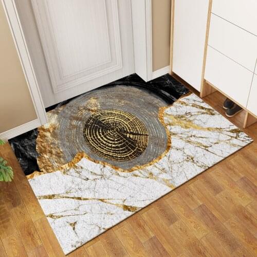 Creativity Annual ring DIY highend wireng floor mat light luxury doormat hall step on the foot pad easy to clean durable cushion