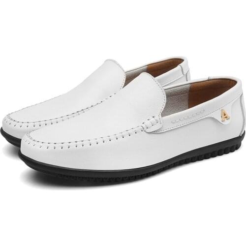 Leather Shoes Men Real Genuine Leather Custom Fashion Office Dress Wedding Luxury Formal Party Loafer Mens Casual Shoes