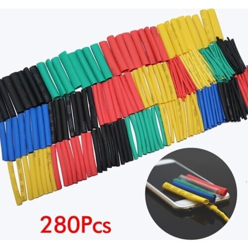 127pcs/164pcs/280pcs/328pcs Set Polyolefin Shrinking Assorted Heat Shrink Tube Wire Cable Insulated Sleeving Tubing Set 2:1