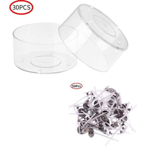 Plastic Tea Cup Containers Candle Holder with Wick For Birthdays Parties Weddings Romantic Dinners Decorative DIY Candle Making