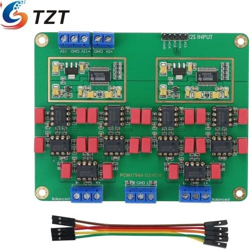 TZT PCM1794A DAC Decoder Board Balanced HiFi Parallel Board 24Bit 192KHz Gold-plated Finished