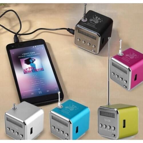 Portable Digital FM Radio Speaker Mini FM Radio Receiver With LCD Stereo Loudspeaker Support Micro TF Card