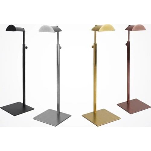 Adjustable Black Metal Handbag Display Rack Stand Wig Hook Bracket Women Handbag Display Stand Bag Holder For Bag Wig Display